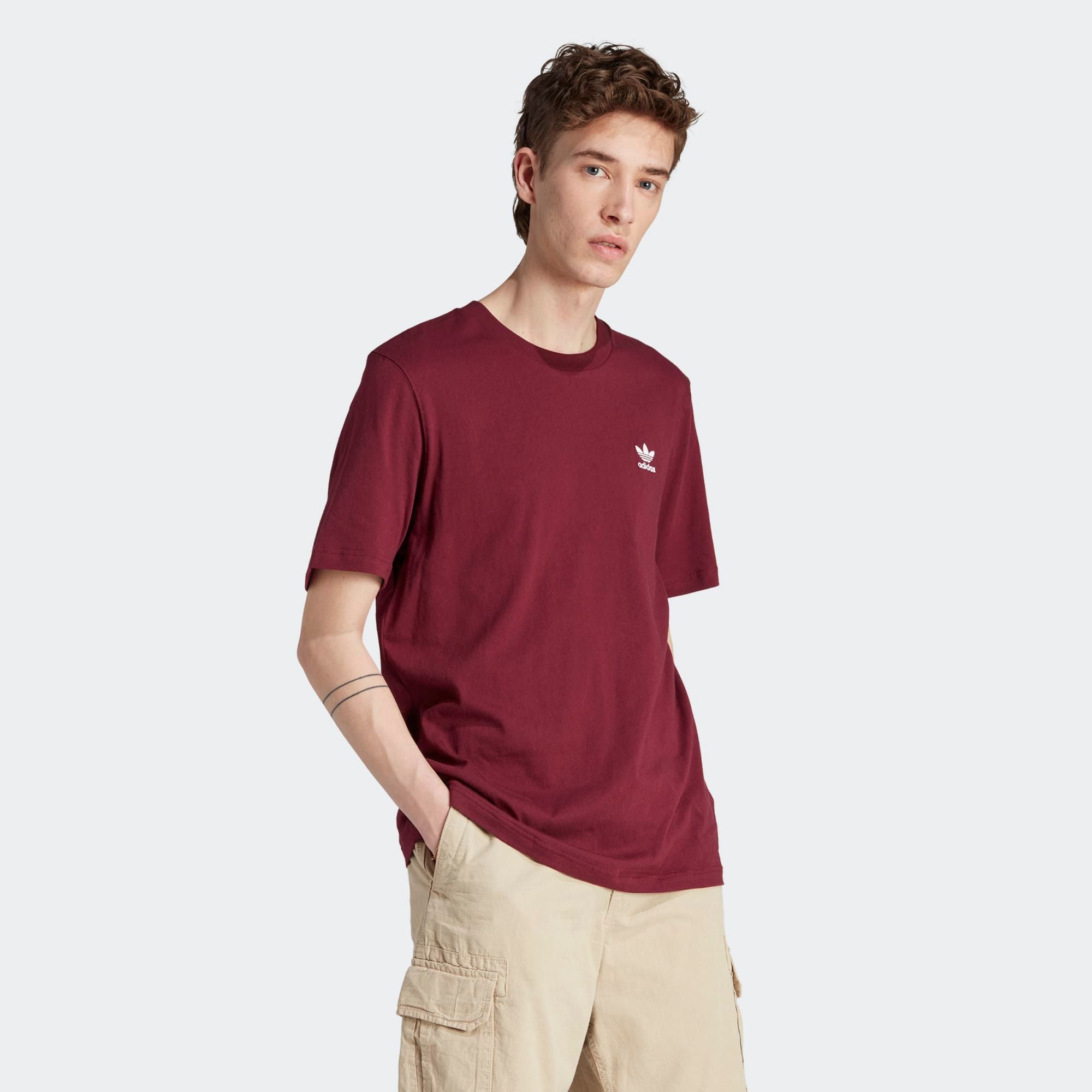 Maroon adidas originals t 2024 shirt