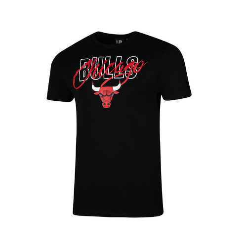 New Era NBA CHICAGO BULLS TEAM SCRIPT TEE - Club wear - black